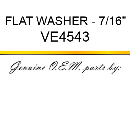 FLAT WASHER - 7/16