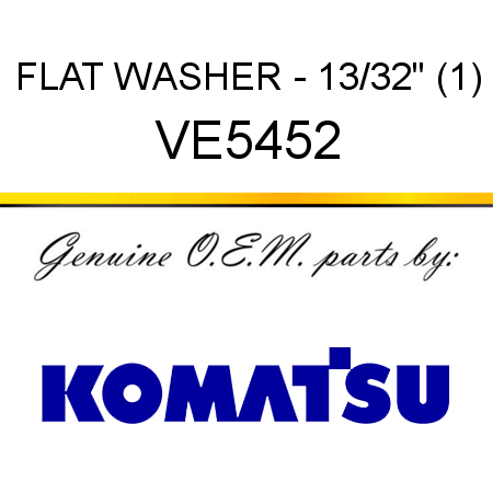 FLAT WASHER - 13/32