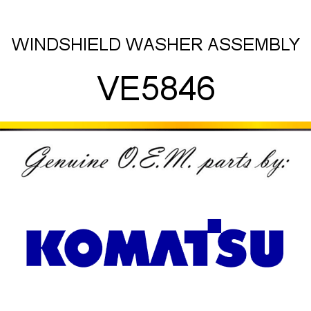 WINDSHIELD WASHER ASSEMBLY VE5846