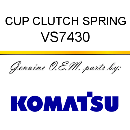 CUP, CLUTCH SPRING VS7430
