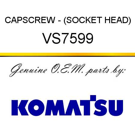 CAPSCREW - (SOCKET HEAD) VS7599