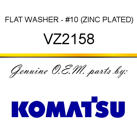 FLAT WASHER - #10 (ZINC PLATED) VZ2158