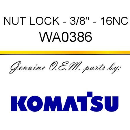 NUT, LOCK - 3/8