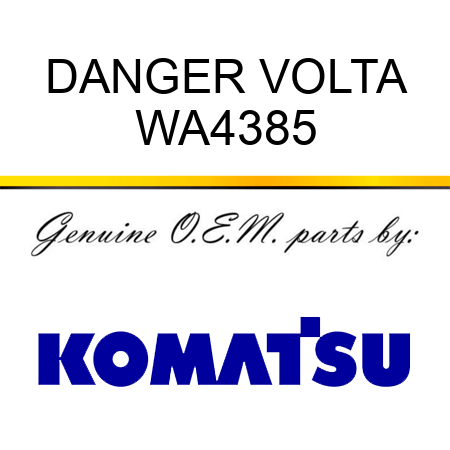 DANGER VOLTA WA4385