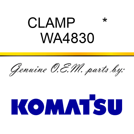 CLAMP       * WA4830