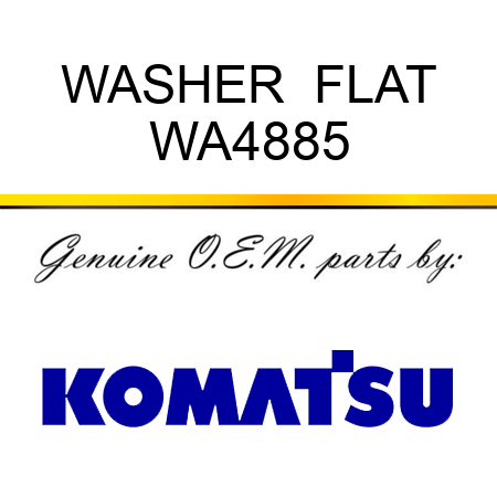 WASHER  FLAT WA4885