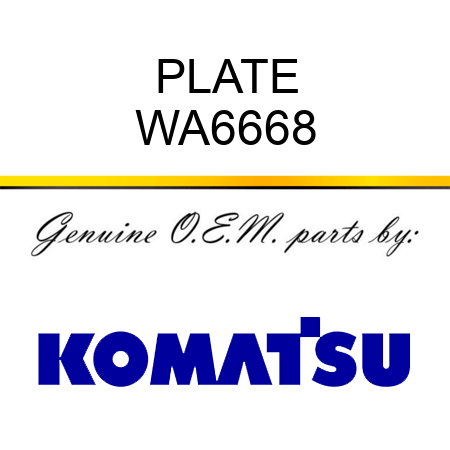 PLATE WA6668