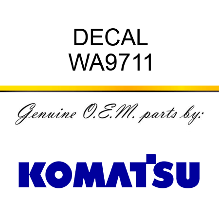 DECAL WA9711