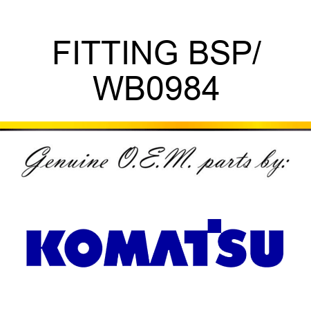FITTING BSP/ WB0984