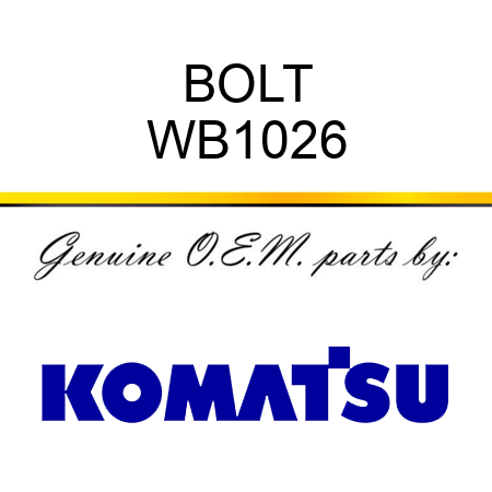 BOLT WB1026
