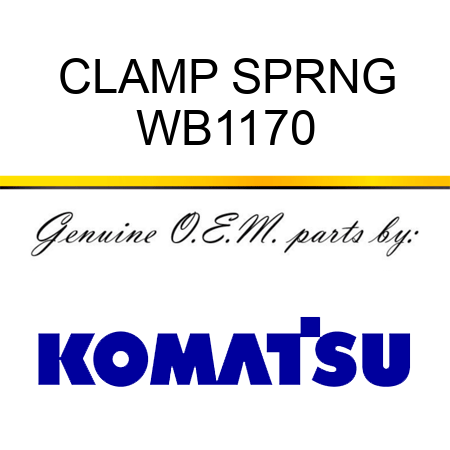 CLAMP SPRNG WB1170