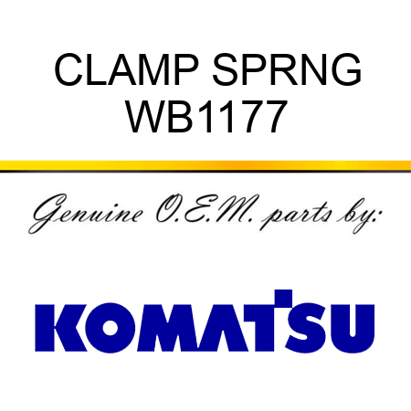CLAMP SPRNG WB1177