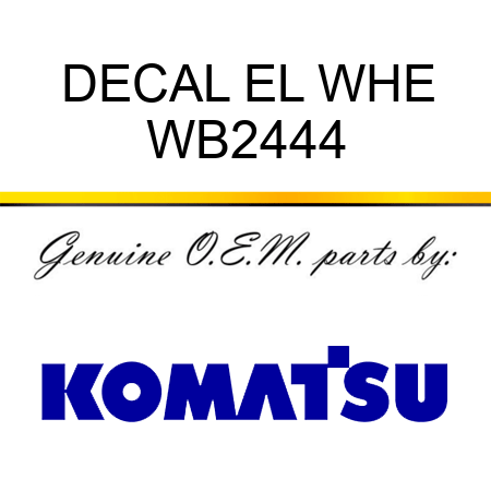 DECAL EL WHE WB2444