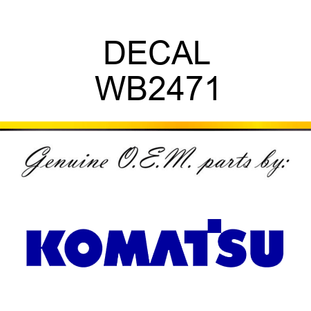 DECAL WB2471