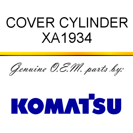 COVER, CYLINDER XA1934