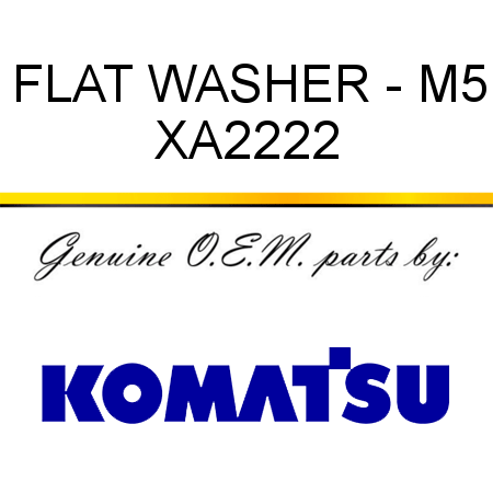 FLAT WASHER - M5 XA2222