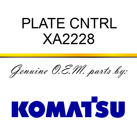 PLATE CNTRL XA2228