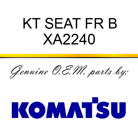 KT SEAT FR B XA2240