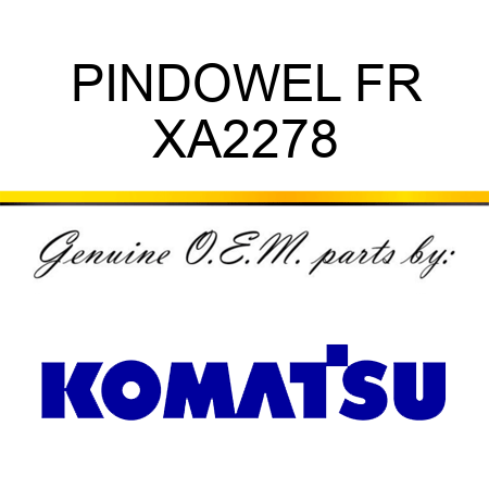 PIN,DOWEL FR XA2278