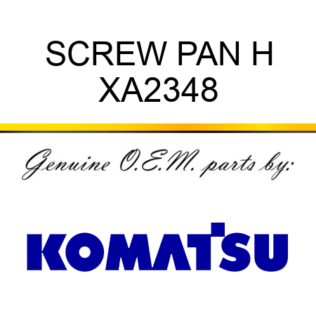 SCREW, PAN H XA2348