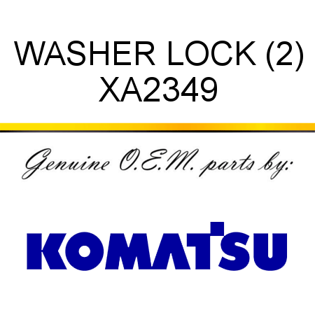 WASHER, LOCK (2) XA2349