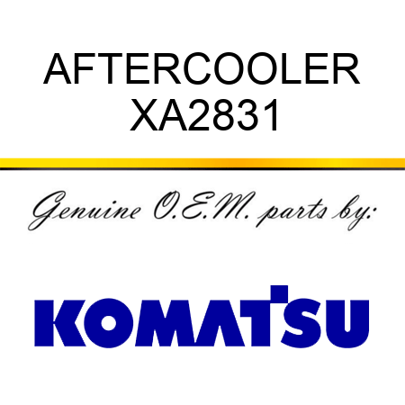 AFTERCOOLER, XA2831
