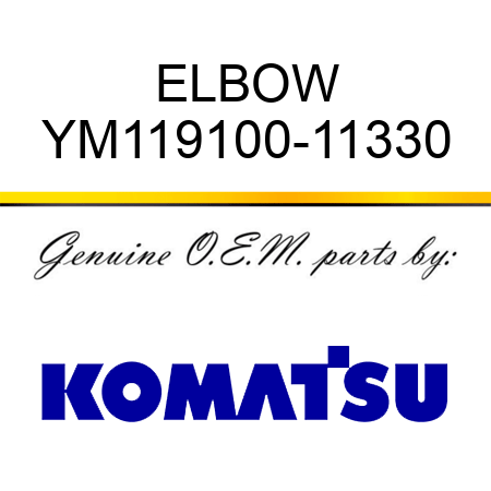 ELBOW YM119100-11330