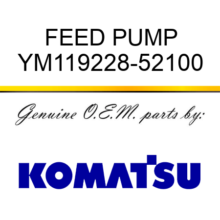 FEED PUMP YM119228-52100