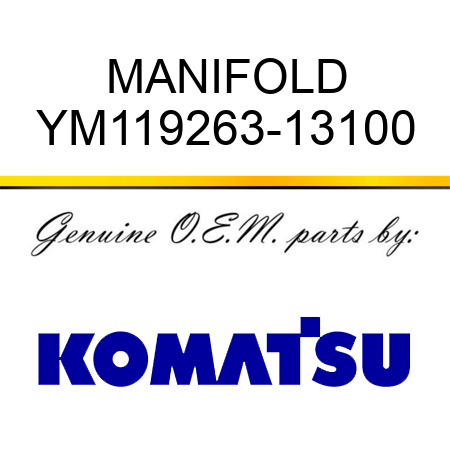 MANIFOLD YM119263-13100
