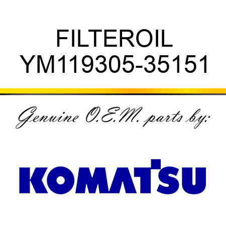 FILTER,OIL YM119305-35151