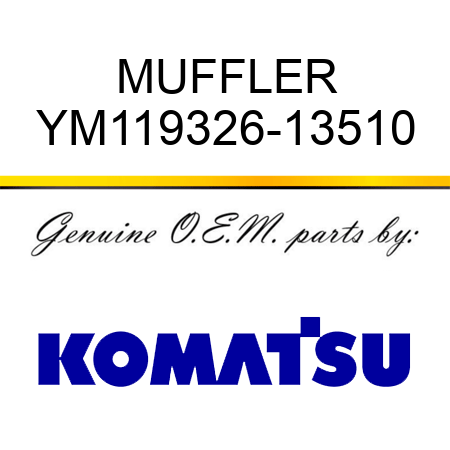 MUFFLER YM119326-13510