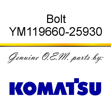 Bolt YM119660-25930