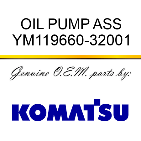 OIL PUMP ASS YM119660-32001