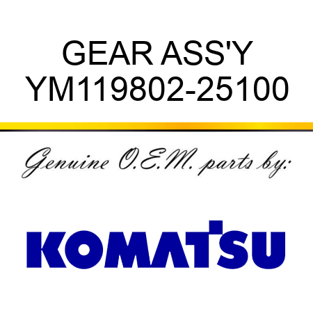 GEAR ASS'Y YM119802-25100