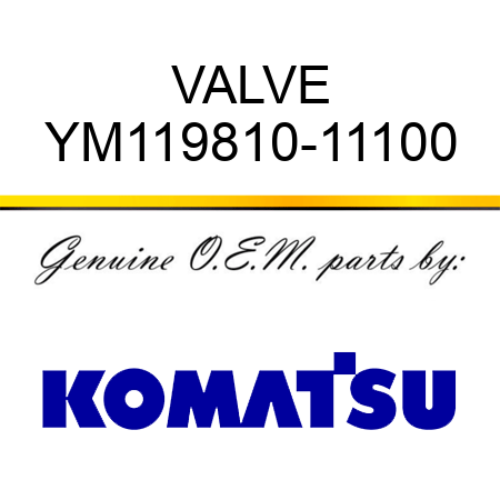 VALVE YM119810-11100
