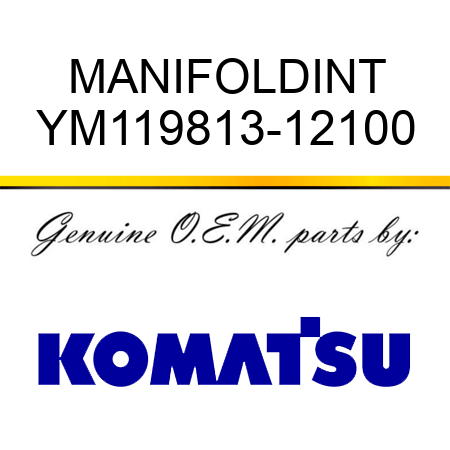 MANIFOLD,INT YM119813-12100