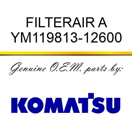 FILTER,AIR A YM119813-12600