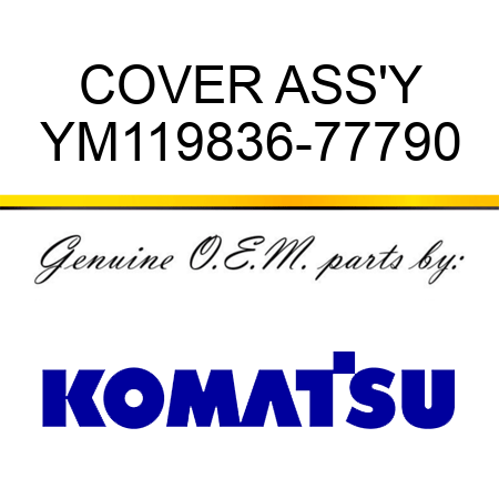 COVER ASS'Y YM119836-77790