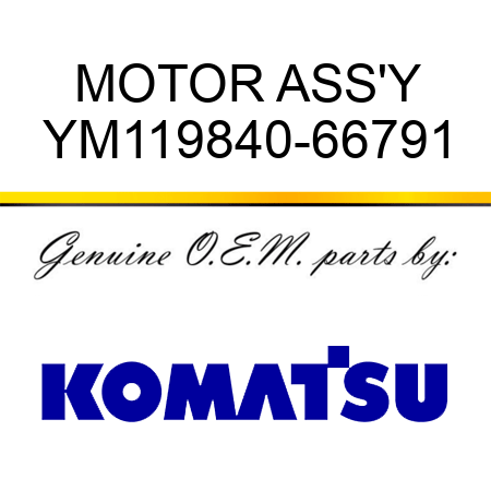 MOTOR ASS'Y YM119840-66791