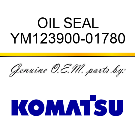 OIL SEAL YM123900-01780