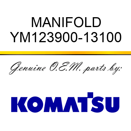 MANIFOLD YM123900-13100