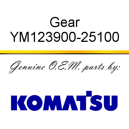 Gear YM123900-25100