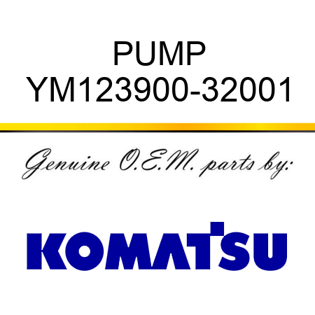 PUMP YM123900-32001
