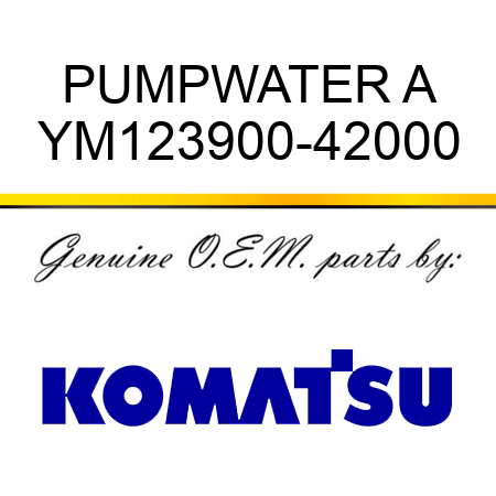 PUMP,WATER A YM123900-42000