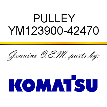 PULLEY YM123900-42470