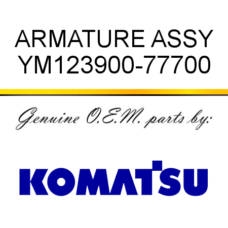 ARMATURE ASSY YM123900-77700