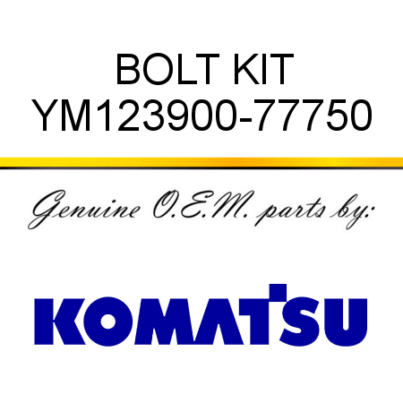 BOLT KIT YM123900-77750