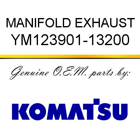 MANIFOLD, EXHAUST YM123901-13200