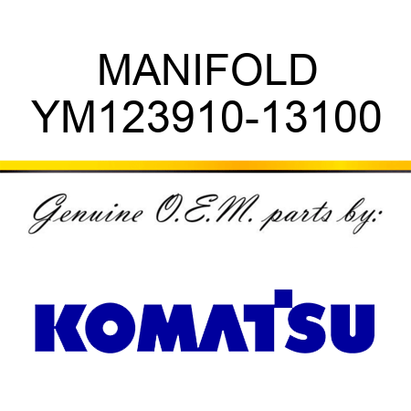 MANIFOLD YM123910-13100