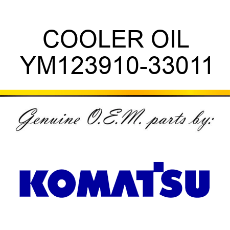 COOLER, OIL YM123910-33011